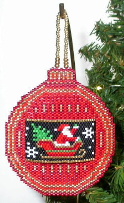 2024 3D ornament December Santa Sleigh