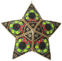12 Days: Five Golden Rings Peyote Star