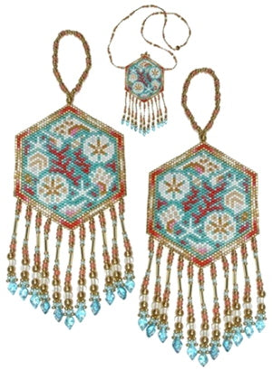 8 August Hex Peyote Ornament or Amulet