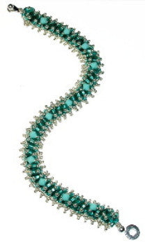 b10dc Peyote with accent bicones Bracelet