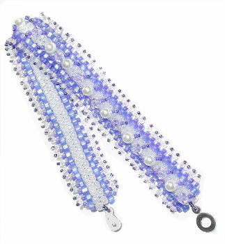 B11JU Pearl Peyote Picot Bracelet