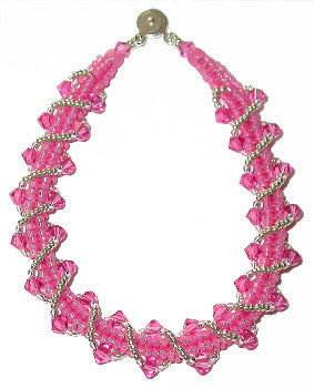 B11OC Herringbone with spiral wrap Bracelet