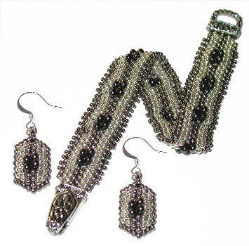 B12JA Peyote 3-D Bracelet & Earrings