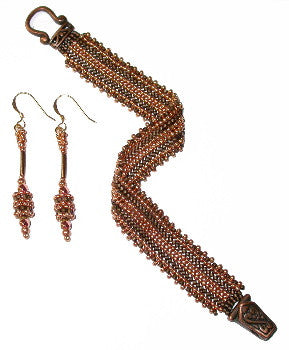 B12MR Flat Herringbone Bracelet & Earrings