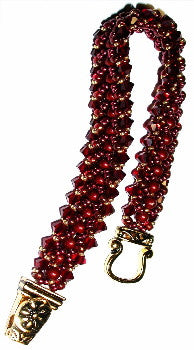 BPC2 Garnet Flat Spiral Bracelet