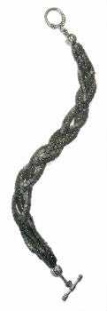 B Herringbone Braid Bracelet