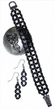 B Wrapped Wire Spacers Bracelet & Earrings