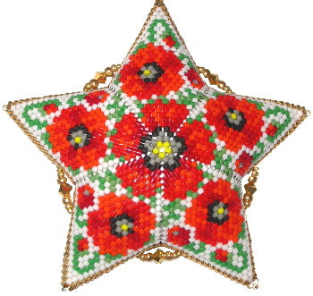 8 FM 2021 August Poppy Flower of the month peyote star