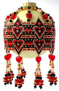 H Fair Isle Beading Hearts