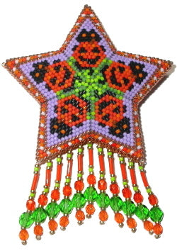 Oct 22 Pumpkin Cat Fringed Star
