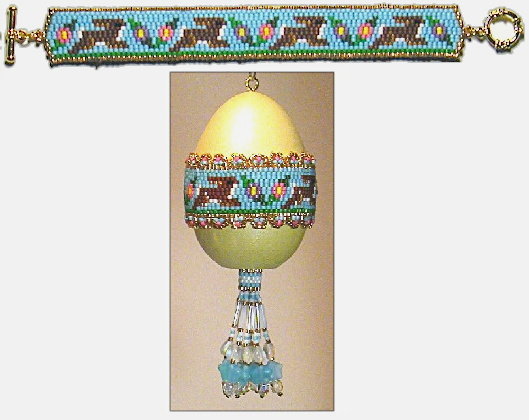 Rabbit Run Peyote Bracelet or Egg Wrap