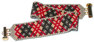 PB Classic Plaid Peyote bracelet