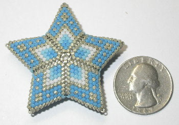 Teaching peyote mini star at Lucy's Bead Boutique Jan 12, 2019
