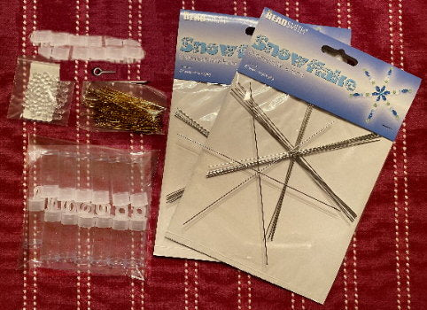 2023 Snowflake Wires/eye pins/earring backs/bead tubes, flat and hanger tops