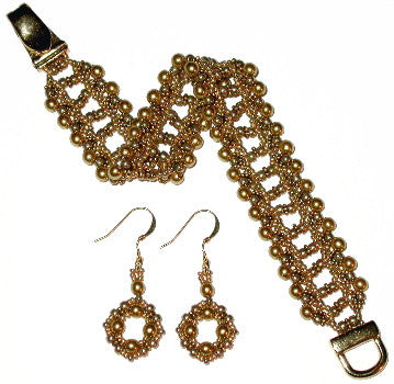 B12FB Pearl RAW Bracelet & Earrings