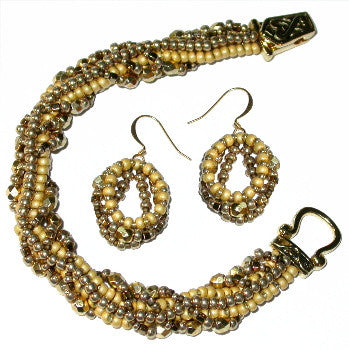 B13OC Tubular Herringbone Bracelet & Earrings