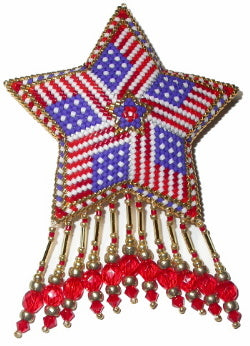 June 22 American Flag Fringed Star